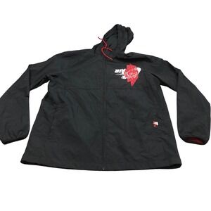 Air Jordan Jumpman Casual Sports Alphabet Pattern hooded Zipper Jacket Black Med